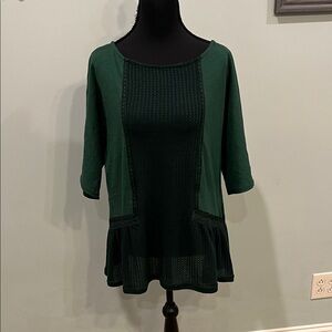 Suzanne Betro Dark Green Blouse